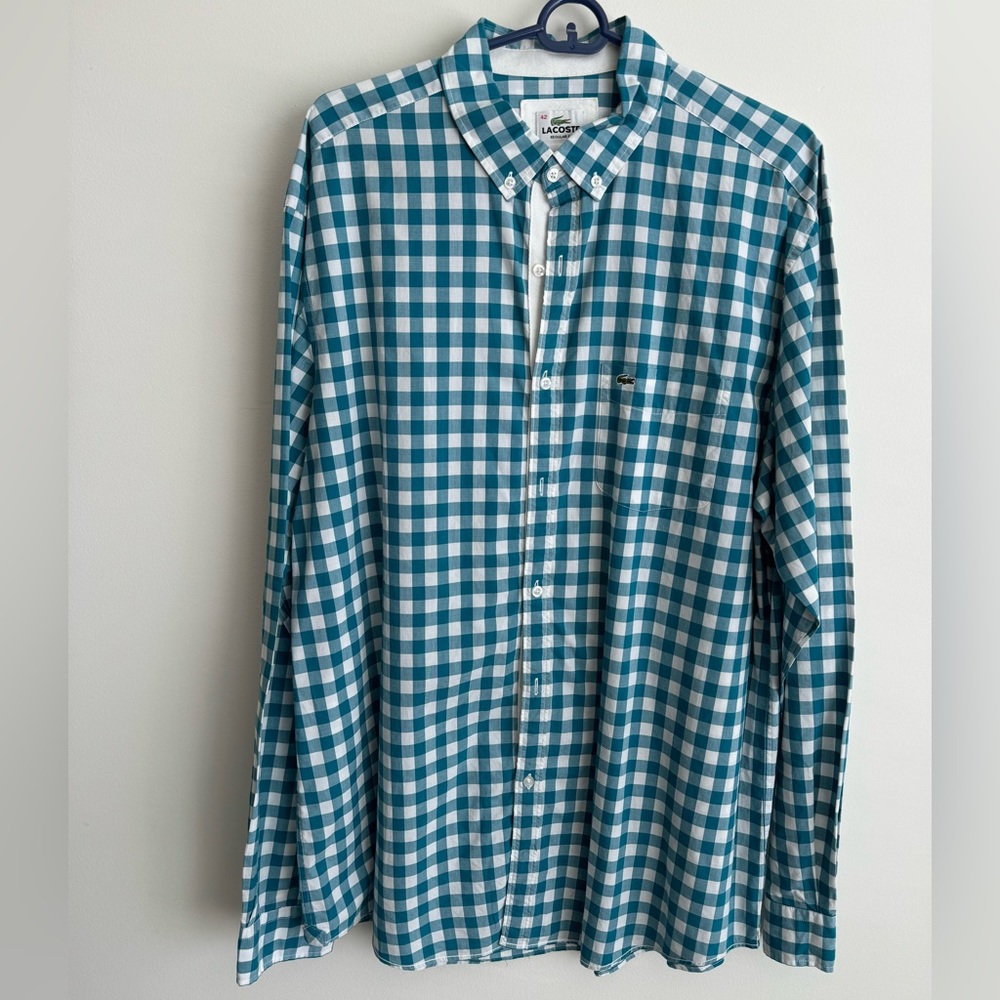 LACOSTE long sleeve button down shirt.